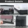 thumbnail image 4 of Muka Zipper Nylon Mesh Pouch, Makeup Bags Plastic Zipper Pouches for Organizing Cases, Cosmetic Office Supplies and Travel Accessories-Black-A4, 4 of 8