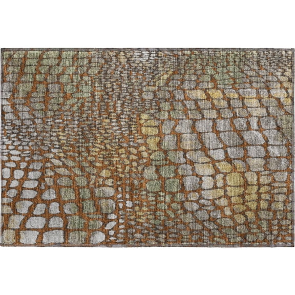 Dalyn Rugs Premium Machine Washable Mayfield AMF988 Paprika 1'8" x 2'6" Rug
