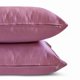 thumbnail image 4 of Fundas de almohada decorativas HomeCentric en morado claro (paquete de 2), 50 x 50 cm (20 x 20 pulgadas), fundas de cojín de satén liso para sofá, estilo moderno liso - Satén flameado morado claro, 4 of 8