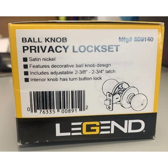 Legend Privacy Bathroom/Bedroom Door Knob - 809140 Ball Style