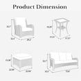 thumbnail image 6 of LayinSun 6 Pieces Outdoor Patio Furniture Set, Rattan Wicker Sectional Swivel Rocker Chairs Sets with Ottomans, Swivel Glider Chairs, and Coffee Table, 6 of 8