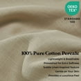 thumbnail image 6 of Superior Chloe 100% Cotton Percale Linen Texture Pillowcases, Set of 2, Standard Size, Beige, 6 of 7