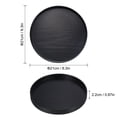 thumbnail image 2 of Unique Bargains 8' Round Wood Serving Tray Decorative Platter Home Kitchen Candle, Black, 2 of 6