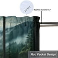 thumbnail image 5 of Misty Forest Curtain Valances for Kitchen Windows Rustic Wooden Window Forest Mountain Scenery Rod Pocket Window Valance for Living Room Bathroom Bedroom Kitchen 54 by 18 in, 1 Panel, 5 of 6