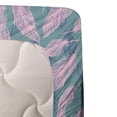 thumbnail image 3 of Ambesonne Ethnic Fitted & Flat Sheet with Sham 3 Pcs Set, Tribal Repeating Feathers, Twin XL, Cadet Blue and Soft Pink, 3 of 4