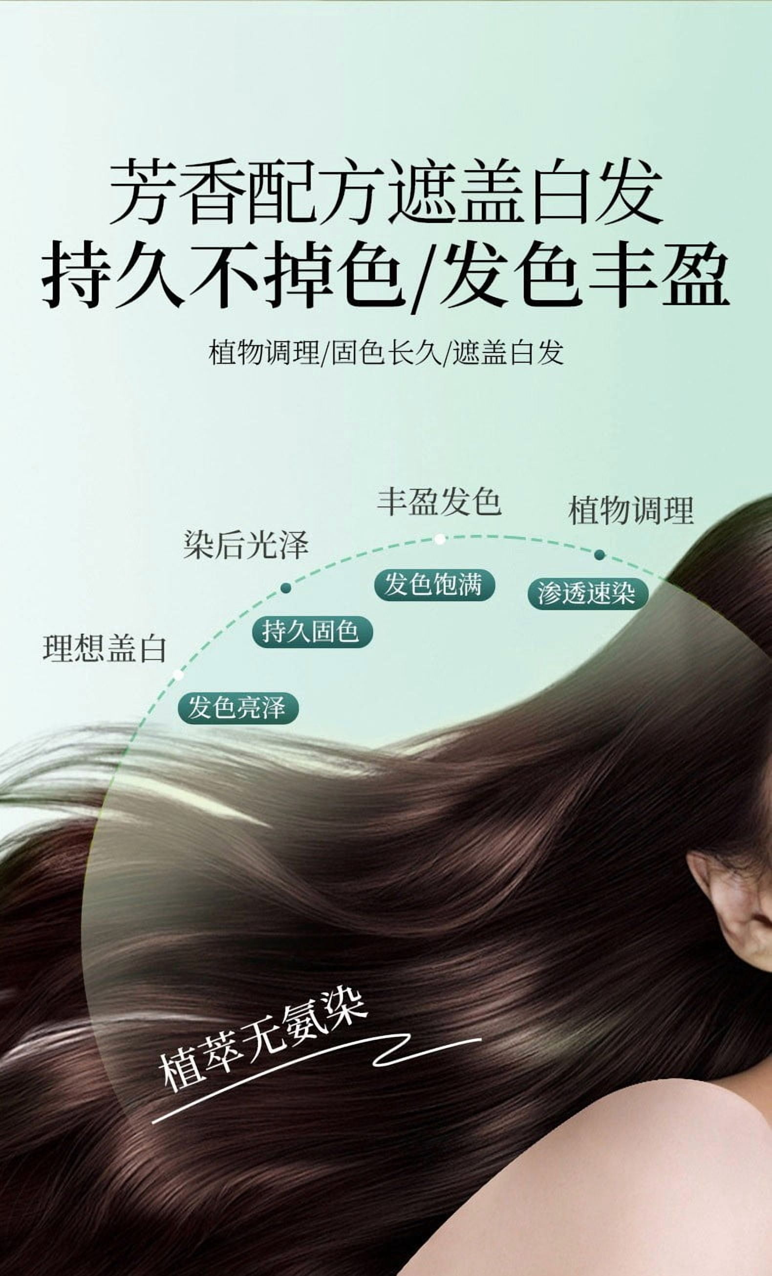 2Pcs Botanical Essential Oil Hair Dye, Nourishing Plant-Based Hair Color, Mild Formula Long Lasting Hair Dye Set, Plant Single Dose Floral Fragrance Dye, Plant-Based Hairs Color for Gray Coverage