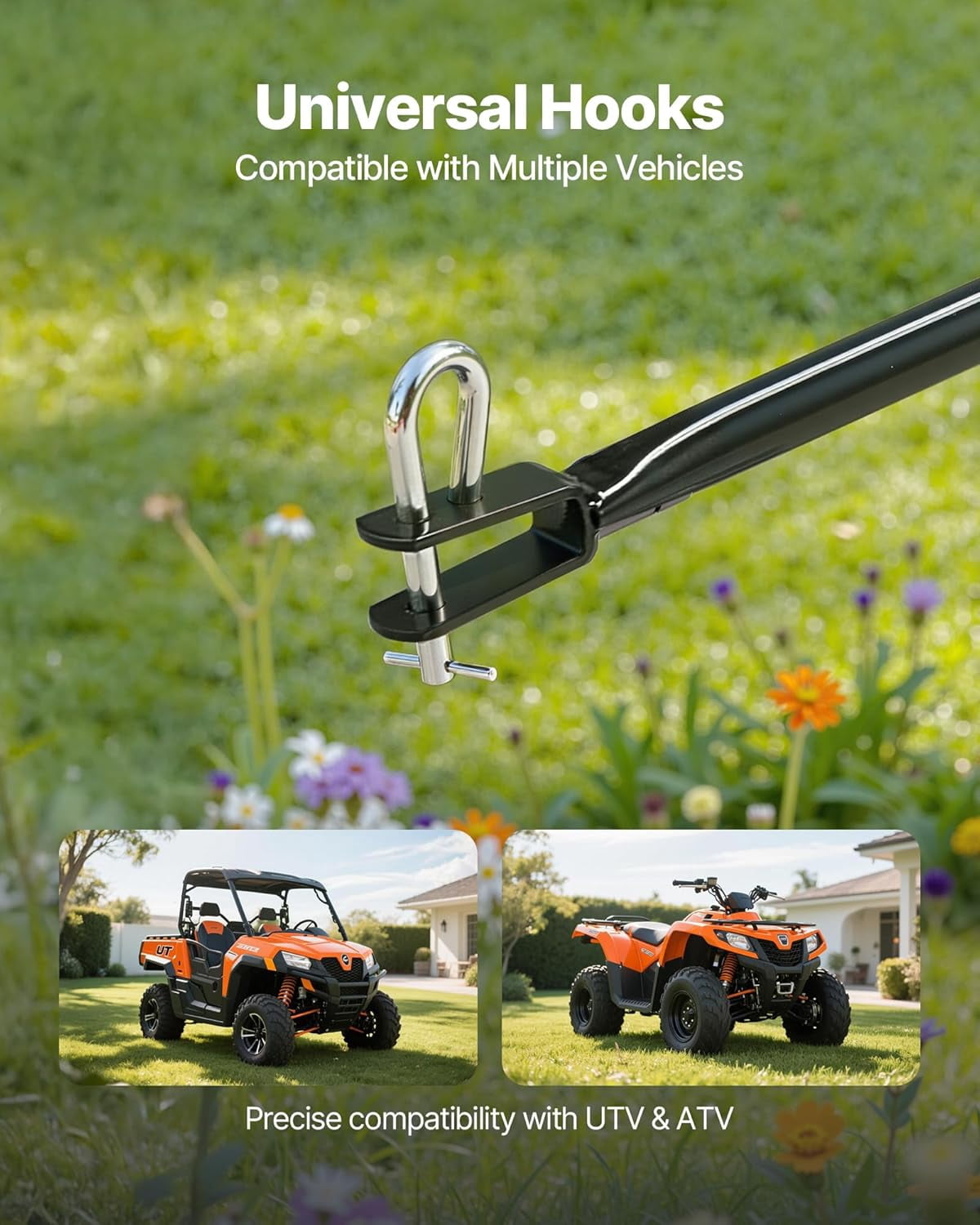 Garden Peat Moss Roller, Compost Spreader, 24 in Wide Heavy Duty Grass Seed Spreaders with T Shaped Handle, 3 Heights Adjustable, Powder-Coated Steel Peat Moss Spreader for Planting Seeding