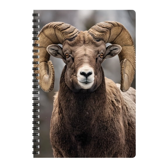 3D LiveLife Notebooks - Bighorn Sheep from Deluxebase. Ruled 8.2" x 5.7" Spiral Notebook, 80 Page Lenticular Animal Journal for Men & Women