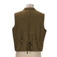 thumbnail image 5 of Wancir Mens V Neck Suit Vest Retro 5 Button Suede Leather Regular Fit Casual Waistcoat for Prom,Husband Gift,Daily Wear, 5 of 7