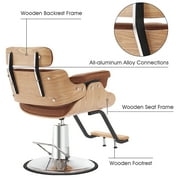 BarberPub Modern Hydraulic Salon Chair, Swivel Barber Chair