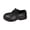 Black, variant on Black Women'S Loafers Casual Round Toe Crackle Platform Clogs Shoes Thick Sole Pu Leather Comfortable Slip On Outdoor Shoes For Women