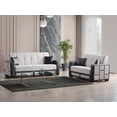 thumbnail image 5 of Ottomanson 87" Convertible Sofa Couch for Living Room, Chenille Modern Sofa Bed with Storage, Silver, 5 of 5