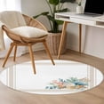 thumbnail image 4 of Round Rug 3.3Ft Washable Non-Slip, Coastal Starfish Circle Area Rugs for Living Room Bedroom, Nautical Shells Coral Eucalyptus Stripes Indoor Floor Mats Carpet Runner for Home Decor Aesthetic, 4 of 8