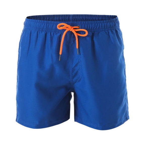 zeranth Summer Mid-rise Elastic Waistband Drawstring Beach Surfing Shorts Mesh Lining Pockets Quick Drying Swimming Trucks