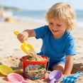 thumbnail image 7 of Beach Bucket and Shovel For Kids (Set 5), Includes 4 Sand Shovels and 1 with a Inside, Sand Castle Sandcas Buckets Design, 7 of 7
