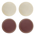 thumbnail image 1 of 4 Pcs Posavasos de Cuero, Posavasos Redondos para Mesa de Café Regalos de Inauguración de Casa (4 Pulgadas, Rojo Vino/Copa de Champán), 1 of 7