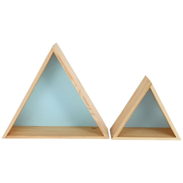 Estante de madera de 2 piezas para pared, almacenamiento para sala de estar