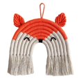 thumbnail image 1 of Tapiz de macramé tejido a mano con cuerda de algodón y colgante de animales para el hogar, 1 of 4
