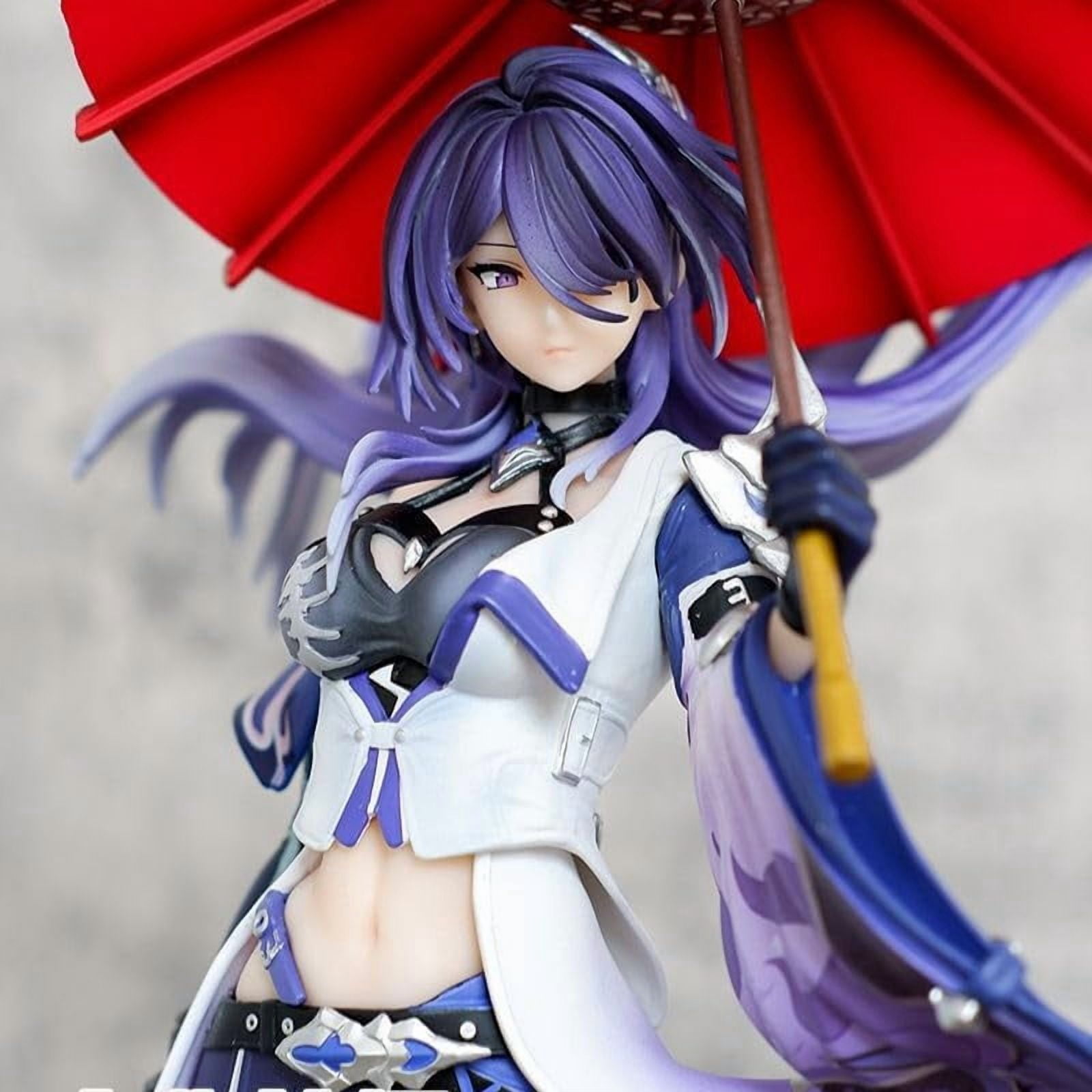 HuangQuan Figure Fighting Standing Raiden Bosenmori Mei Anime Figures 30cm/11.8inch PVC Character Action Model Figure Statue Ornament Gifts (b)