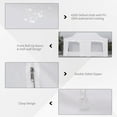 thumbnail image 6 of Outsunny 10ft x 20ft White Pop Up outdoor Canopy, Height Adjustable, 6 of 9