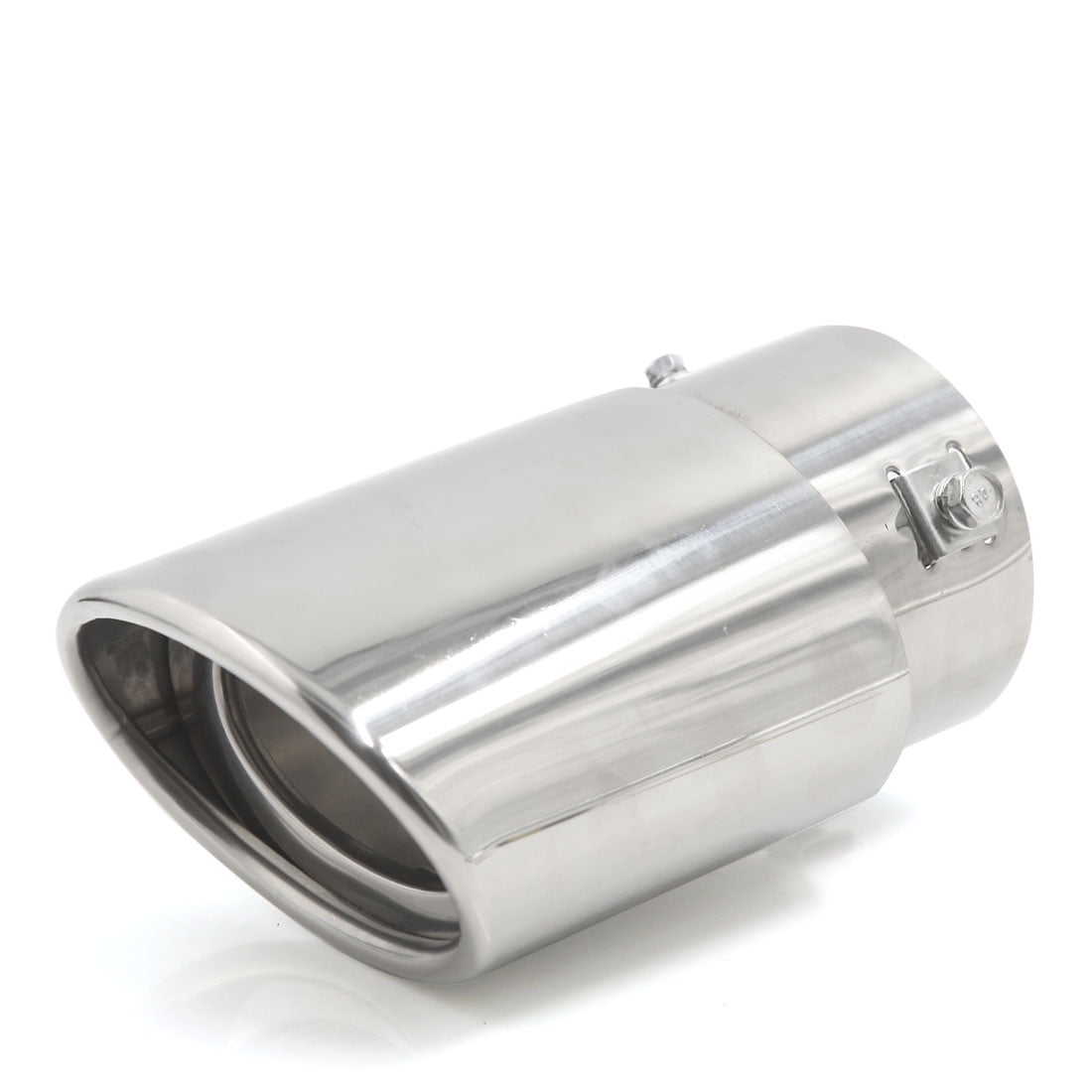 75mm Inlet Silver Tone Exhaust System Muffler Down Tail Pipe Tips for