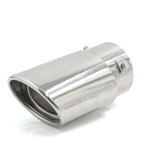 75mm Inlet Silver Tone Exhaust System Muffler Down Tail Pipe Tips for Auto (Best Exhaust System Brands)