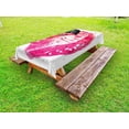 thumbnail image 1 of Ice Cream Outdoor Tablecloth, Yummy Figure with Try It Quote Paintbrush Watercolor Artwork Illustration, Decorative Washable Fabric Picnic Table Cloth, 58 X 84 Inches,Pink Black White, by Ambesonne, 1 of 2