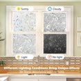 thumbnail image 2 of 45 x 200 cm Película para ventanas - Película adhesiva estática para ventanas, Película de privacidad, Opaca, Película para ventanas teñida cuando se expone a la luz - Tulipán 3D brillar Electrónica, 2 of 5