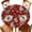 Red, variant on Round Fitted Tablecloths with Elastic Edge Christmas Tree Snowman Ginger Bread Man Waterproof Table Cover for Kitchen Dining Party Decor,55" - 60"