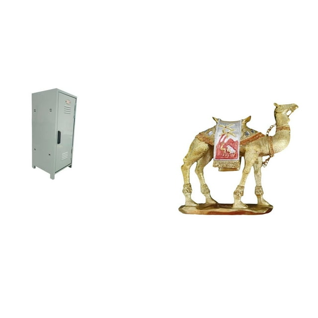 Lipstore Mini Locker Cabinet Camel Figurine Desktop Ornament Resin Animal Statue Space Saving Stackable Dustproof Storage Bin Organizer for Apartments Home Keys Entrance Shelf Living Room Home