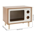 thumbnail image 2 of Cat House, Floorstanding Cat Bed Indoor, Modern TV-Shaped Cat Shelter 19.7*11.4*15.7in(Wooden), 2 of 26