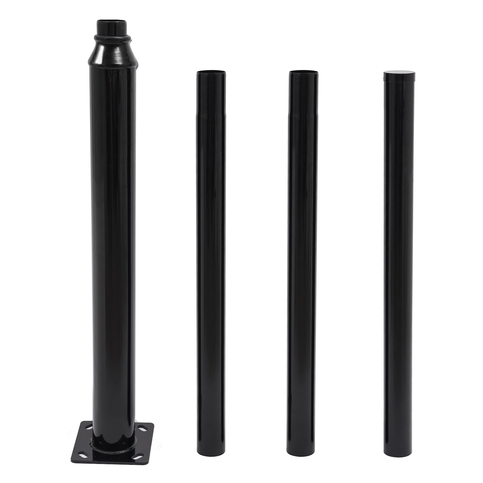 1 PCS Black Street Light Pole, Split Street Lamp Post for Outdoor Street, About 100kg/220.46lbs Load-bearing Capacity