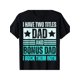 thumbnail image 1 of I Have Two Titles, Dad And Dad T-shirts Casual Cotton Graphic tees, 1 of 7