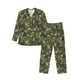 thumbnail image 1 of Balery Green Skulls Pijama para Hombre de Dos Piezas con Manga Larga, Conjunto de Dormir y Descanso Suave con Bolsillos-XX-Large, 1 of 7