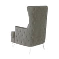 thumbnail image 3 of Aubree Tall Chair with Acrylic Legs - Grey, 3 of 4