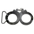 thumbnail image 2 of Handcuffs Belt Buckle Grey Police Tool Metal Halloween Costume New Men Women, 2 of 2