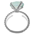 thumbnail image 3 of Galaxy Gold 14K Solid White Gold Ring with Natural 12 mm Round Blue Topaz, Size 8.5, 5.5-11 Sizes, December Birthstone, Symbol of Insight, 3 of 4