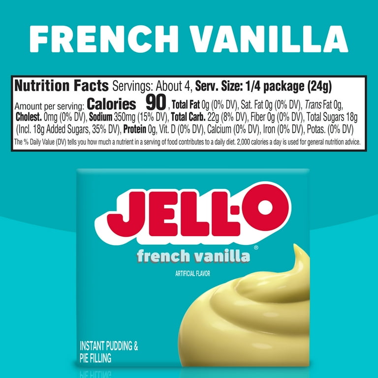 Jell-O French Vanilla Instant Pudding & Pie Filling Dessert Mix