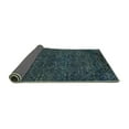 thumbnail image 2 of Ahgly Company Indoor Square Abstract Turquoise Blue Modern Area Rugs, 6' Square, 2 of 4
