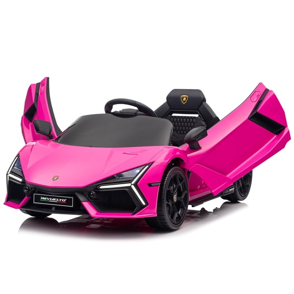 GoDecor Powered Electric Ride on Car with Remote Control, 3 Speeds, Music Player, Pink