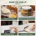 thumbnail image 2 of Asnews 360° Rotating Cereal Dispenser Container, Rice Dispenser Storage Container for Kitchen, BPA-free, White, 2 of 6