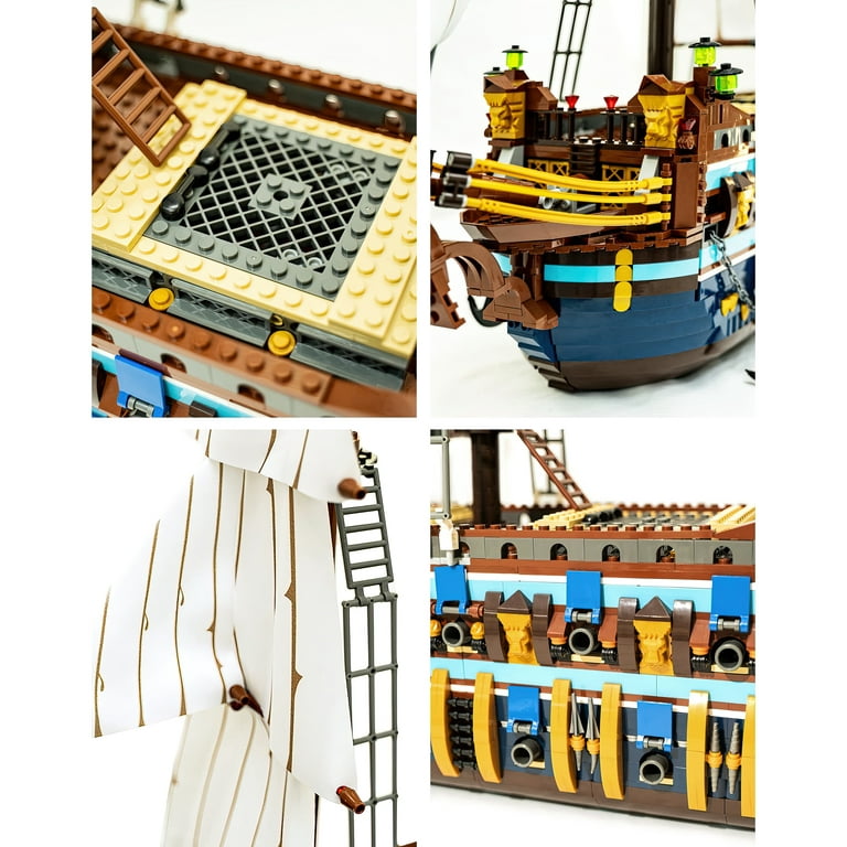JMBricklayer Pirate Ship Building Sets for Adults, Gorgeous Royal Fleet  Ship with Tiered Design, Attractive Pirate Toys Building Blocks Pirate Ship