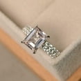 thumbnail image 3 of HeartsAndYou 2ct Natural Morganite & Diamond Engagement Ring Bridal Set 14k SOLID White Gold, 3 of 8