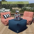 thumbnail image 4 of Majestic Home Goods Ottoman Pouf Towers Gray, 4 of 6