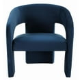 thumbnail image 2 of SAFAVIEH Couture Roseanna Modern Velvet Solid Accent Chair, Dark Grey, 2 of 7