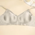 thumbnail image 5 of WHEANG Satin Bras for Women Back Beauty Bra Soft Support Breathable Casual Plus Size Bra Wireless Comfort Everyday Bra Cross Back Push Up Bra for Daily Wear Size L White, 5 of 6