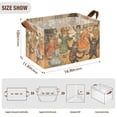 thumbnail image 7 of Yayeee Foldable Storage Basket for Shelves with Handles Waterproof Cloth Bins, Cats in Party, 7 of 7