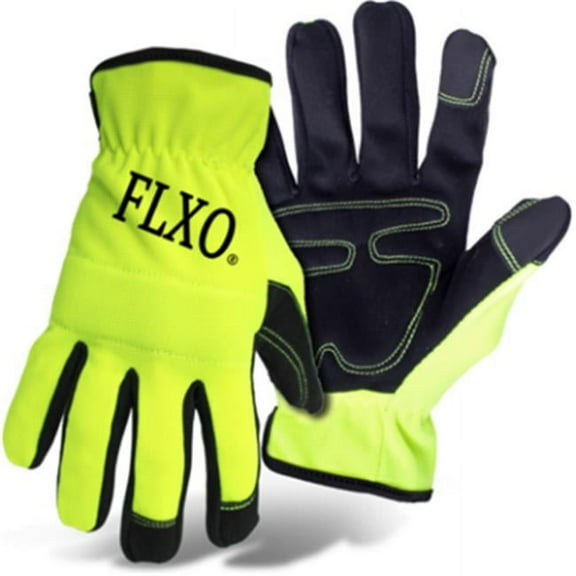 Boss  Hi-Vis Green Mechanic Glove, Large