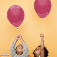 thumbnail image 6 of PMU 12 Inch Satin Raspberry Latex Balloon Pkg/25, 6 of 7