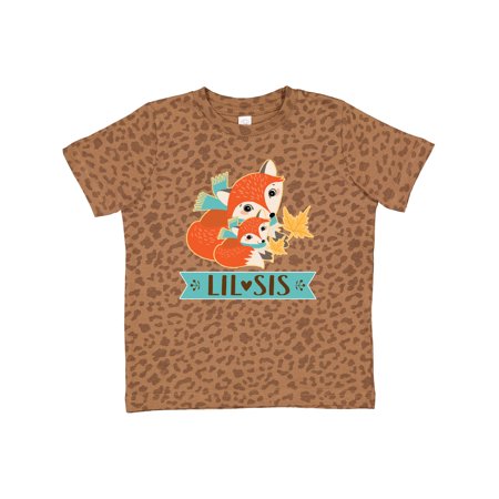 

Inktastic Little Sister Woodland Fox Girls Gift Toddler Toddler Girl T-Shirt